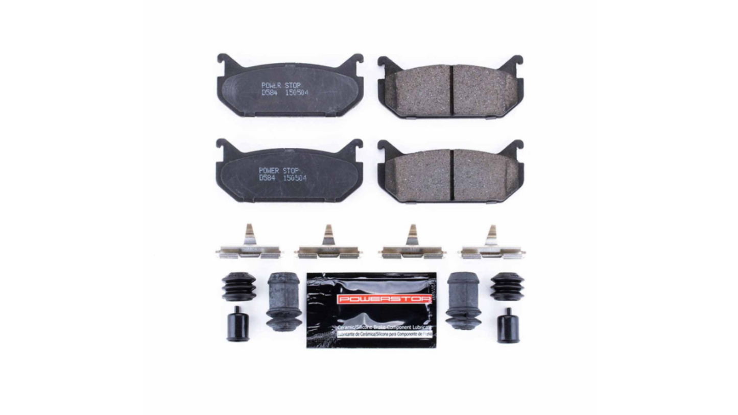 POWER STOP K783 Z23 Evolution Sport; Includes Drilled & Slotted Rotors, Carbon-Fiber Ceramic Pads & Hardware Front And Rear